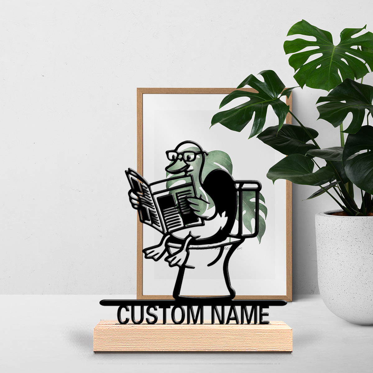 Home Decor Statue - 1pc Beauty Personalized Custom Duck Metal