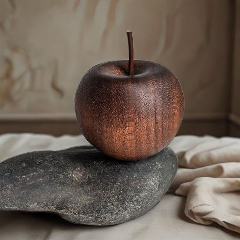 1PCS Of Wooden Apple Shaped Es - Home Decor Essentials ulasan dan harga