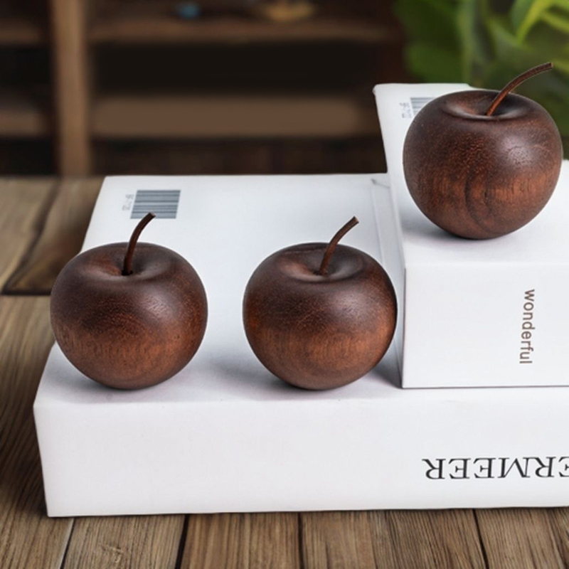 1PCS Of Wooden Apple Shaped Es - Home Decor Essentials ulasan dan harga