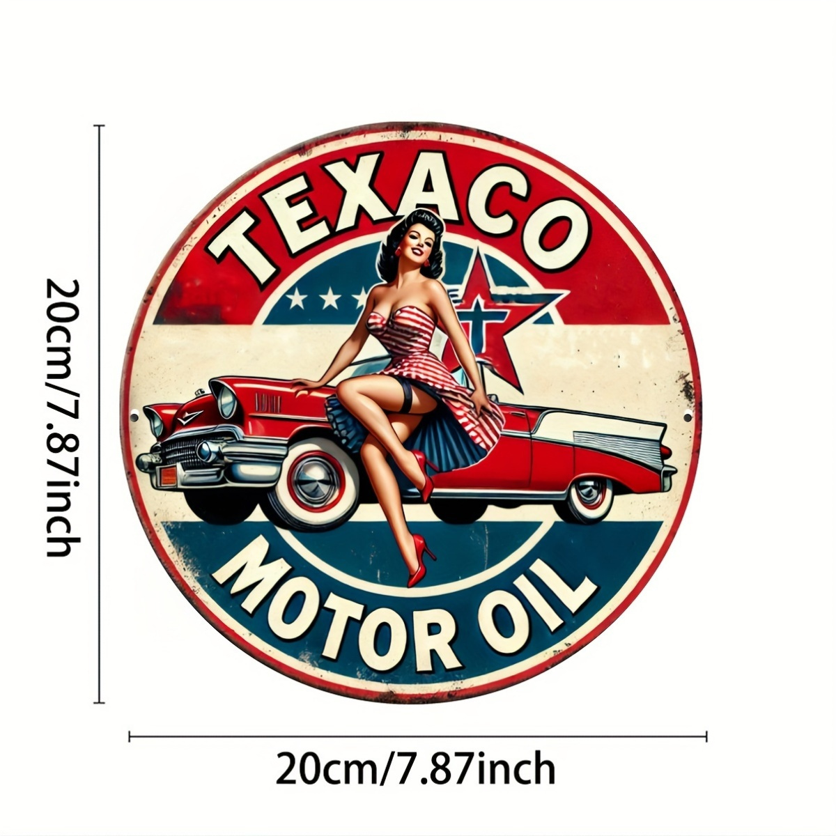 Texaco Motor Oil Vintage Alumi - Home Decor Essentials ulasan dan harga