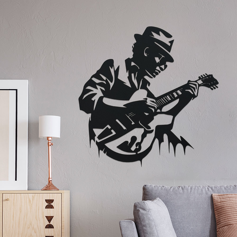 Guitarist Metal Wall Art,1pc U - Home Decor Enthusiast ulasan dan harga