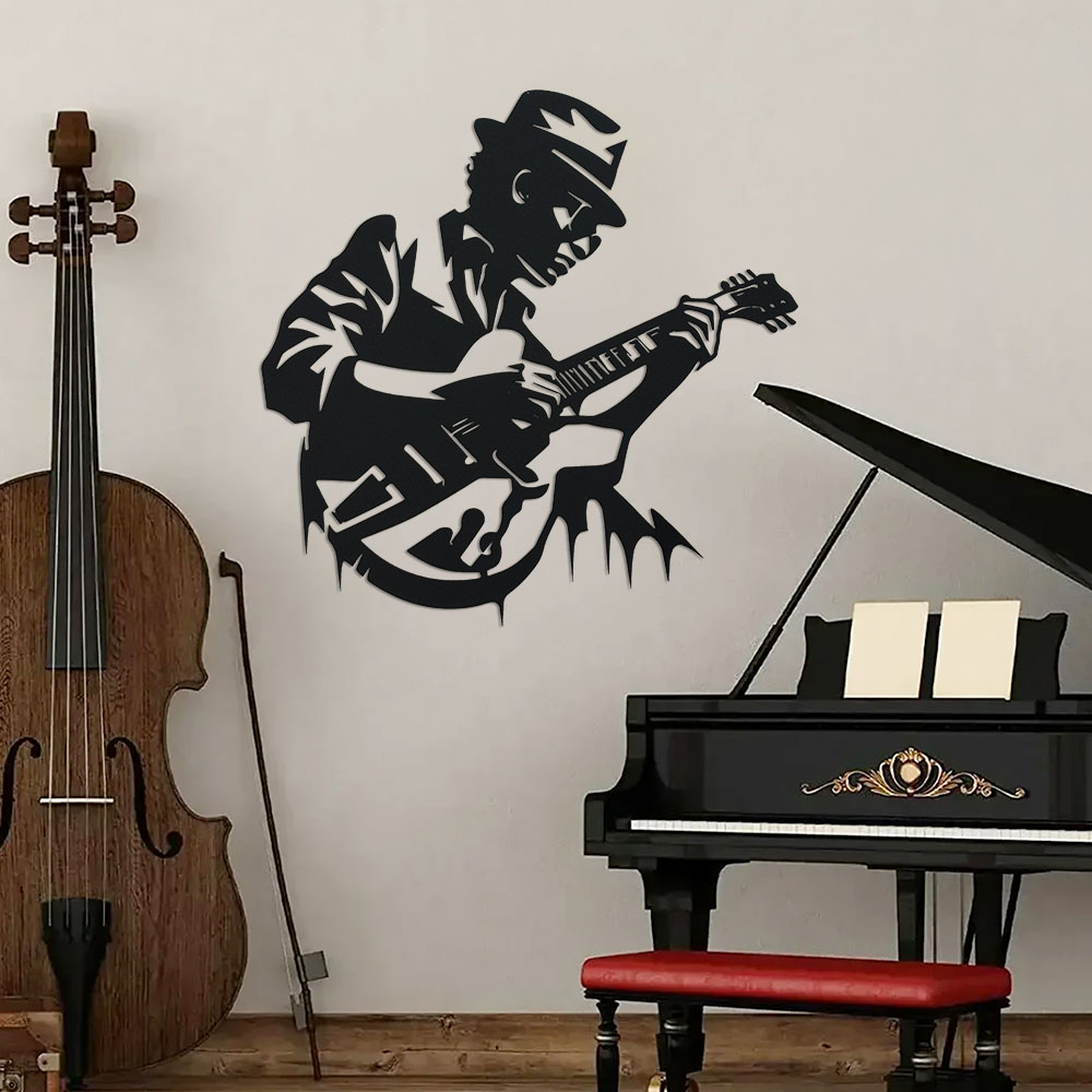 Guitarist Metal Wall Art,1pc U - Home Decor Enthusiast ulasan dan harga