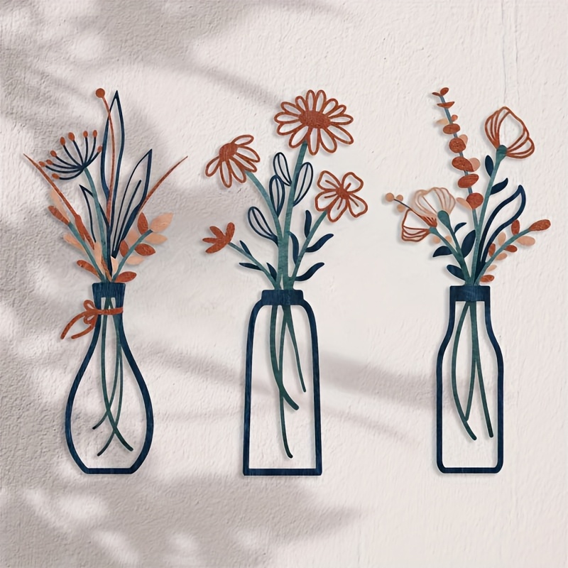 3 Large Floral Wall Art Sculpt - Home Decor Event ulasan dan harga