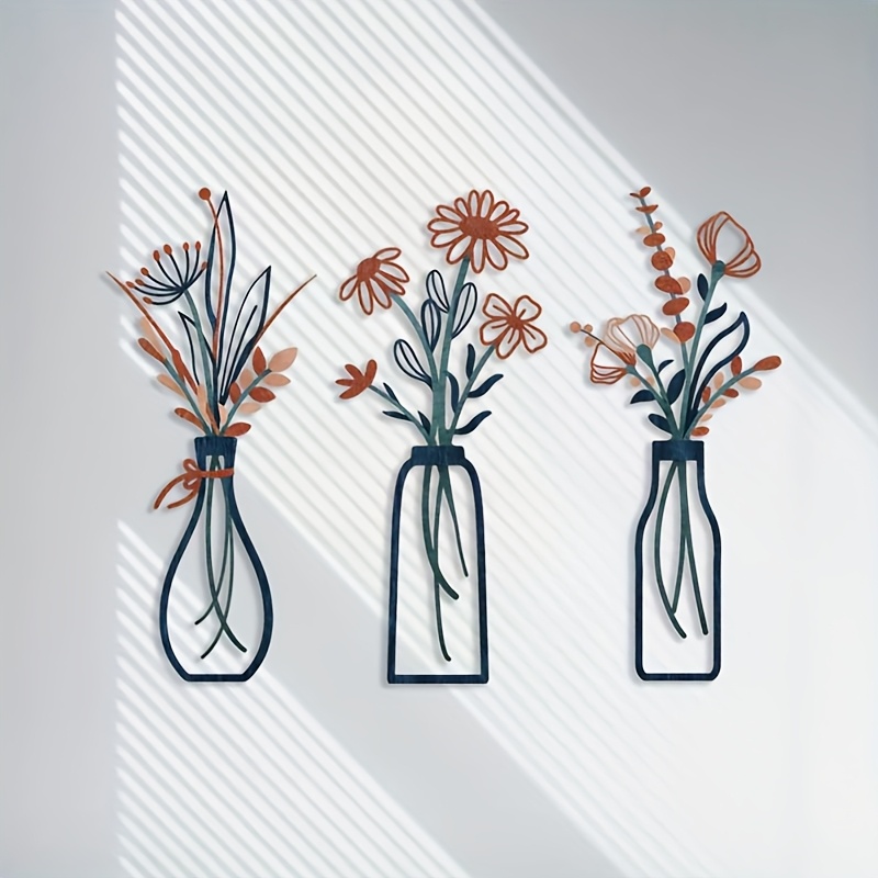3 Large Floral Wall Art Sculpt - Home Decor Event ulasan dan harga