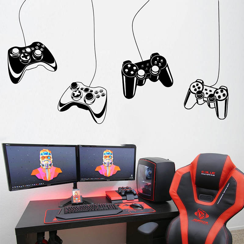 4Pcs Game Controller Wall Stic - Home Decor Xbox Games ulasan dan harga