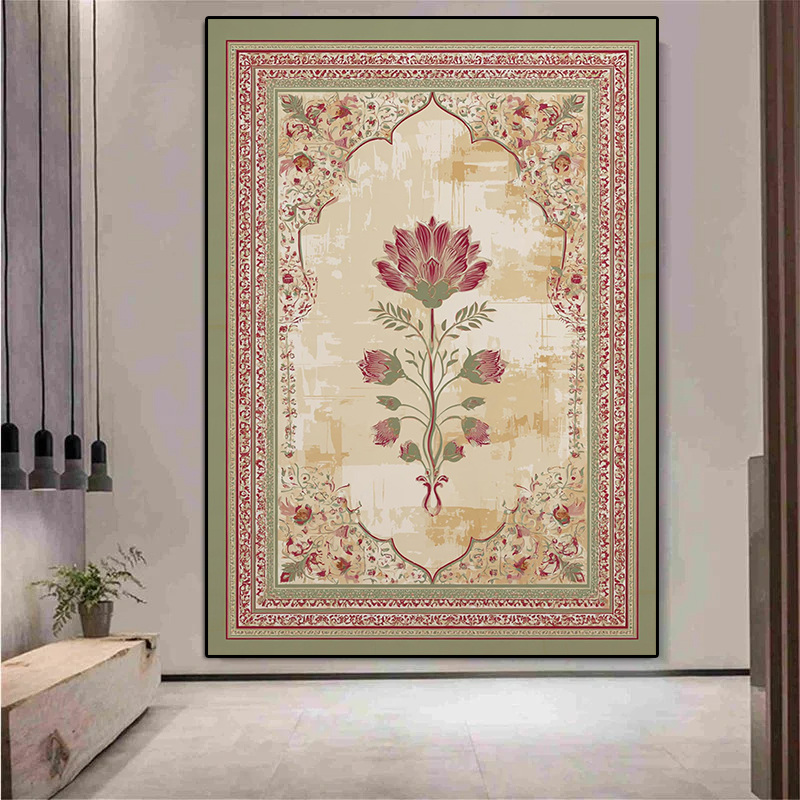 Mughal Floral Arch Canvas Prin - Home Decor Jaipur ulasan dan harga