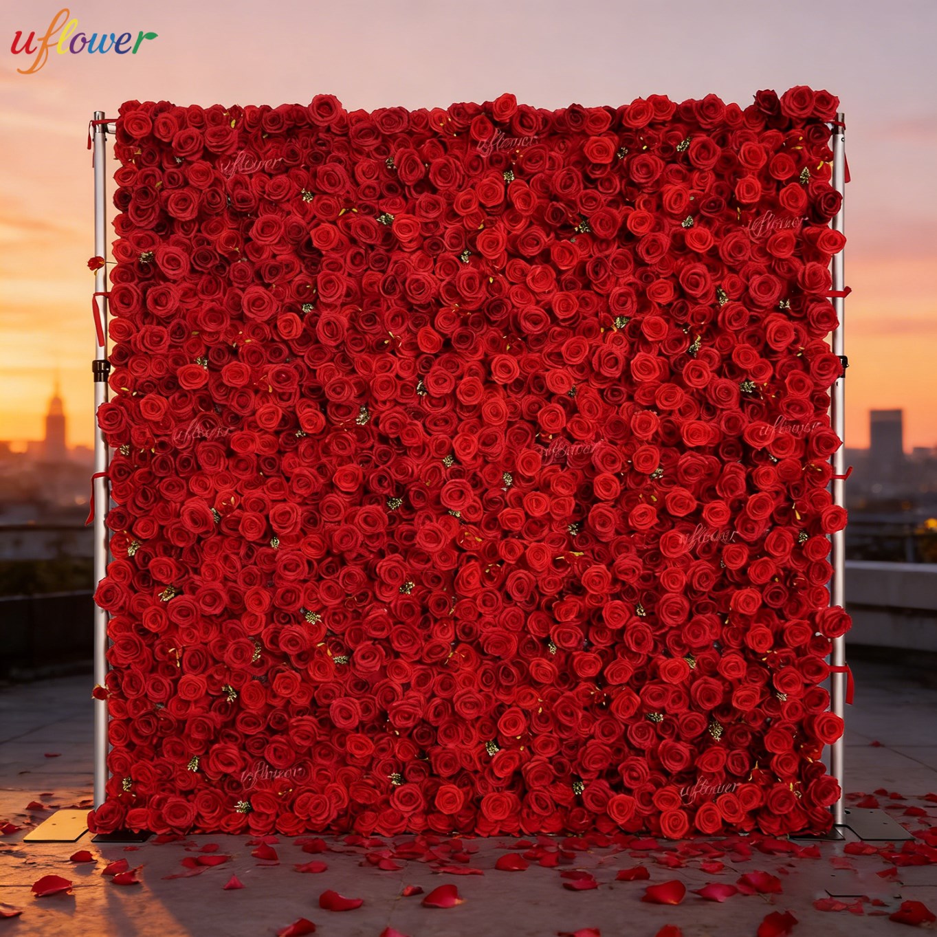 Uflower Red Rose Artificial Fl - Home Decor Event ulasan dan harga