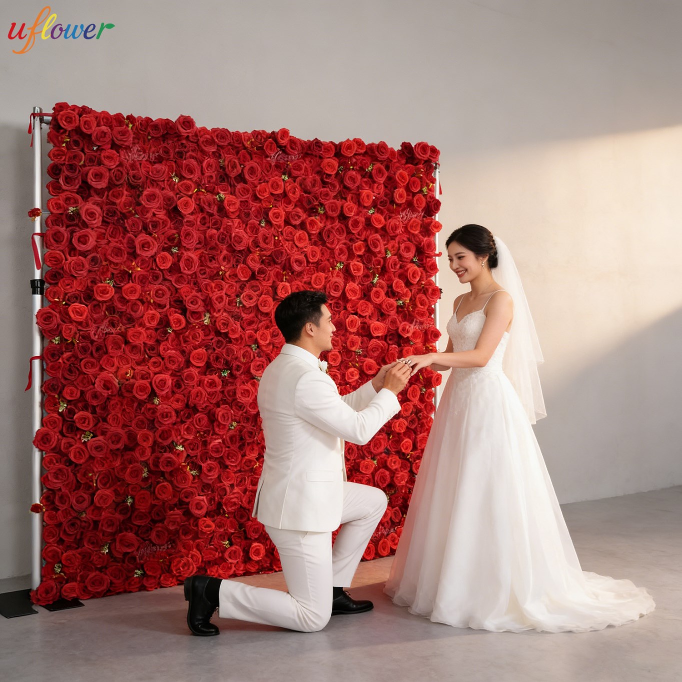 Uflower Red Rose Artificial Fl - Home Decor Event ulasan dan harga