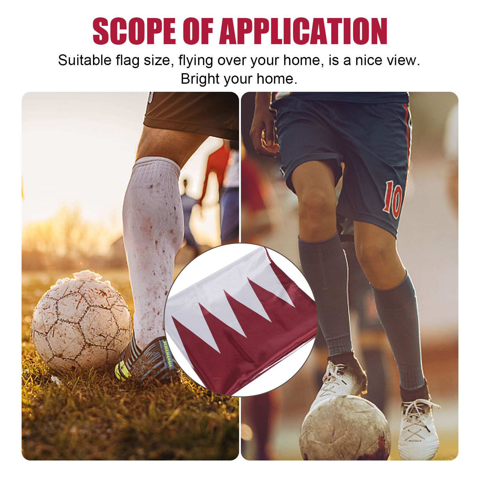 Qatar Hanging Nation Flag Poly - Home Decor Qatar ulasan dan harga