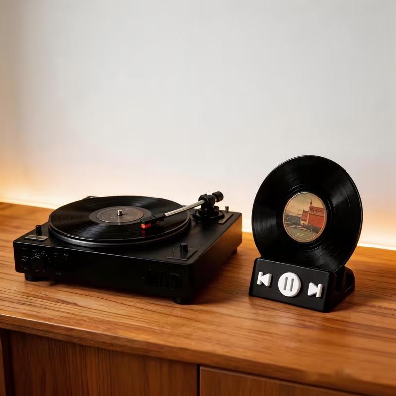 New Vinyl Record Desktop Stand - Home Decor Enthusiast ulasan dan harga