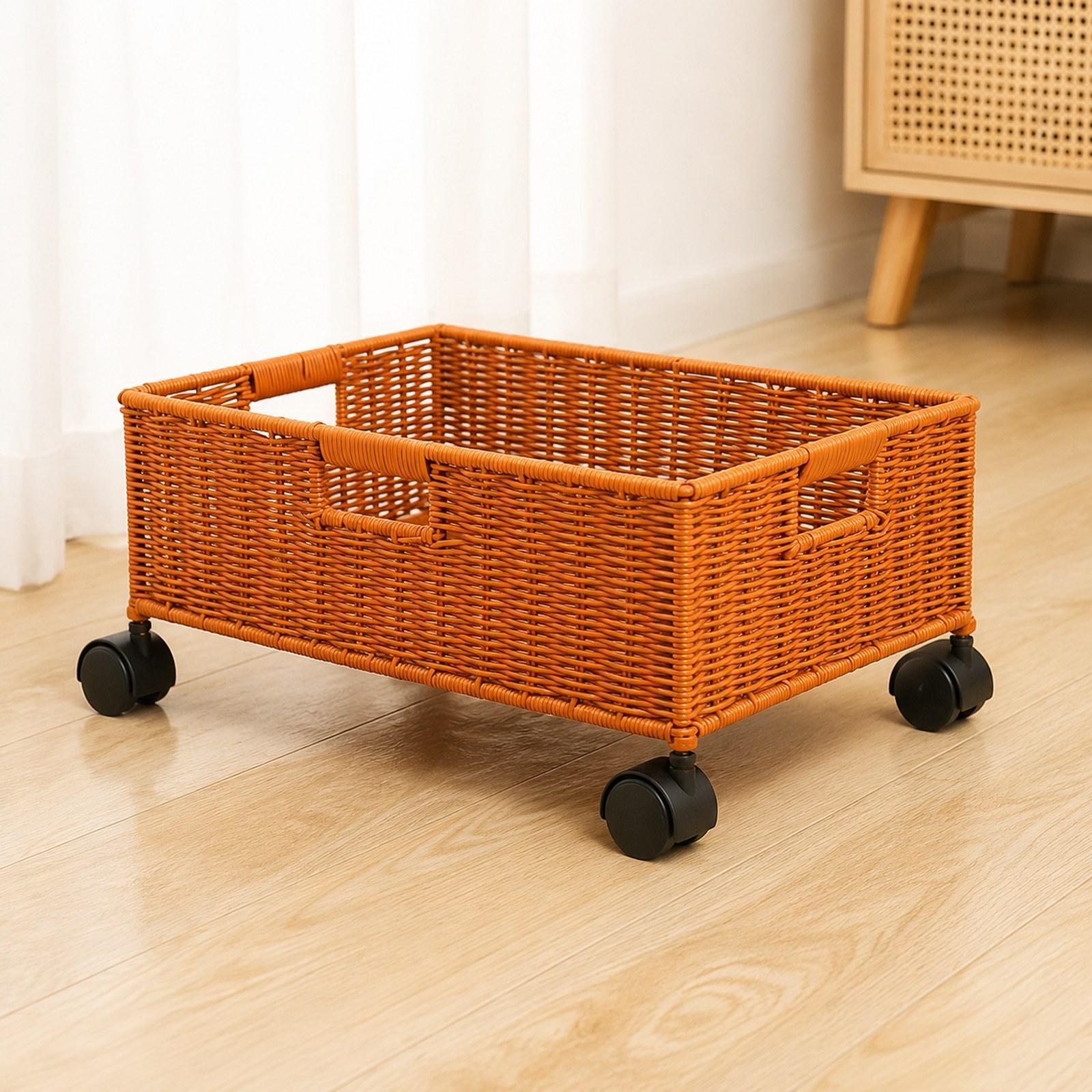 Bathroom Storage Basket with W - Home Decor On Wheels ulasan dan harga
