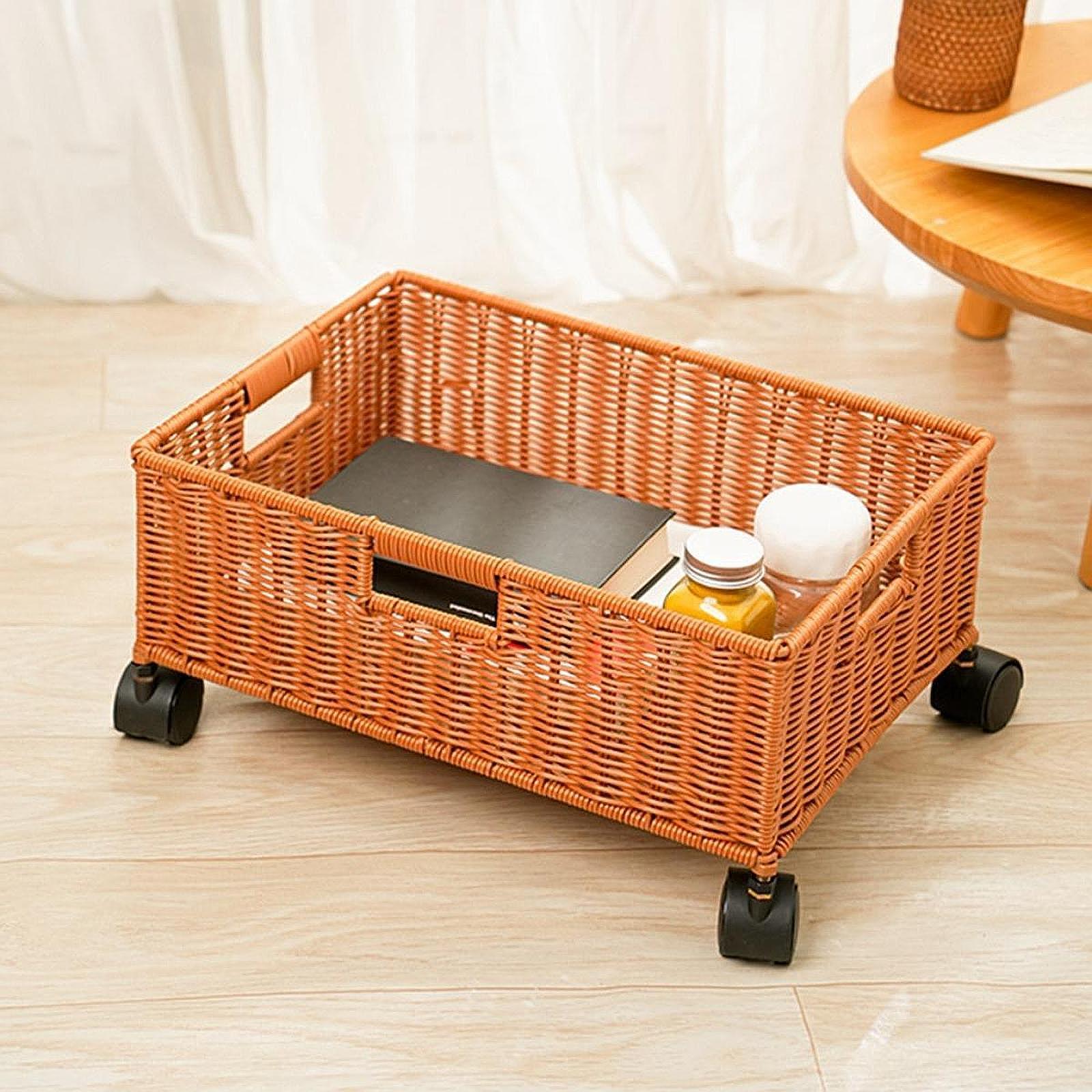 Bathroom Storage Basket with W - Home Decor On Wheels ulasan dan harga