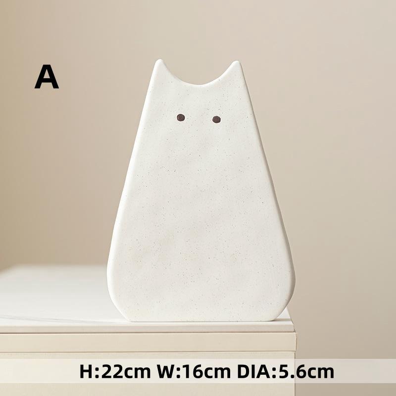 Cute Cat-like Ceramic Vase, No - Glass Vase Nordic ulasan dan harga