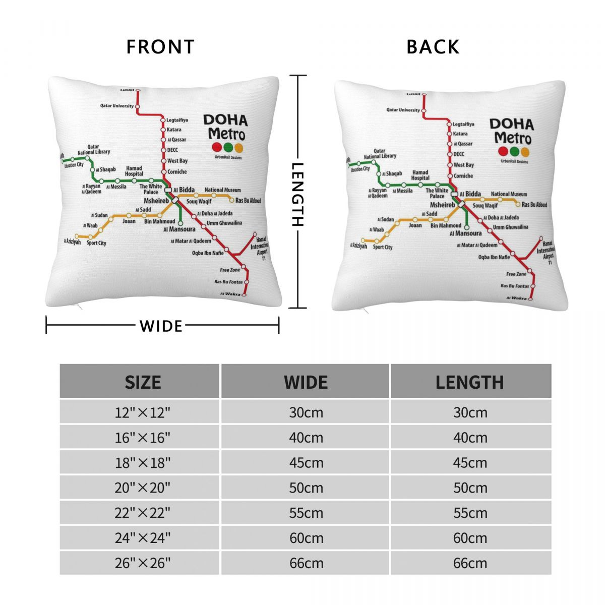 Qatar Doha Metro Map Square Pi - Home Decor Qatar ulasan dan harga