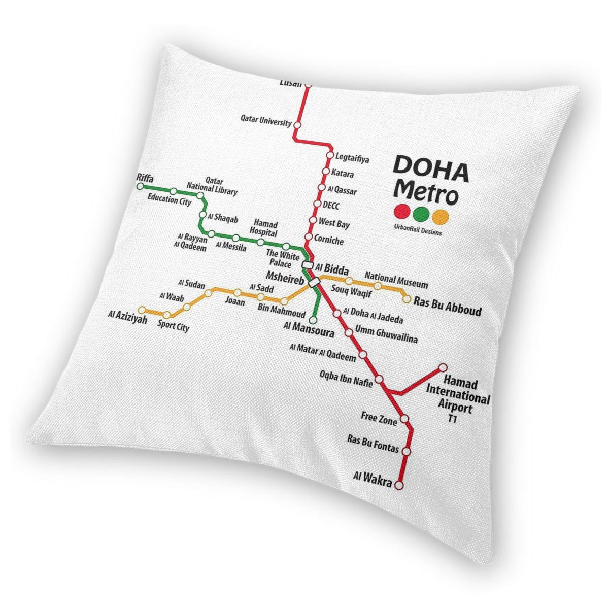 Qatar Doha Metro Map Square Pi - Home Decor Qatar ulasan dan harga