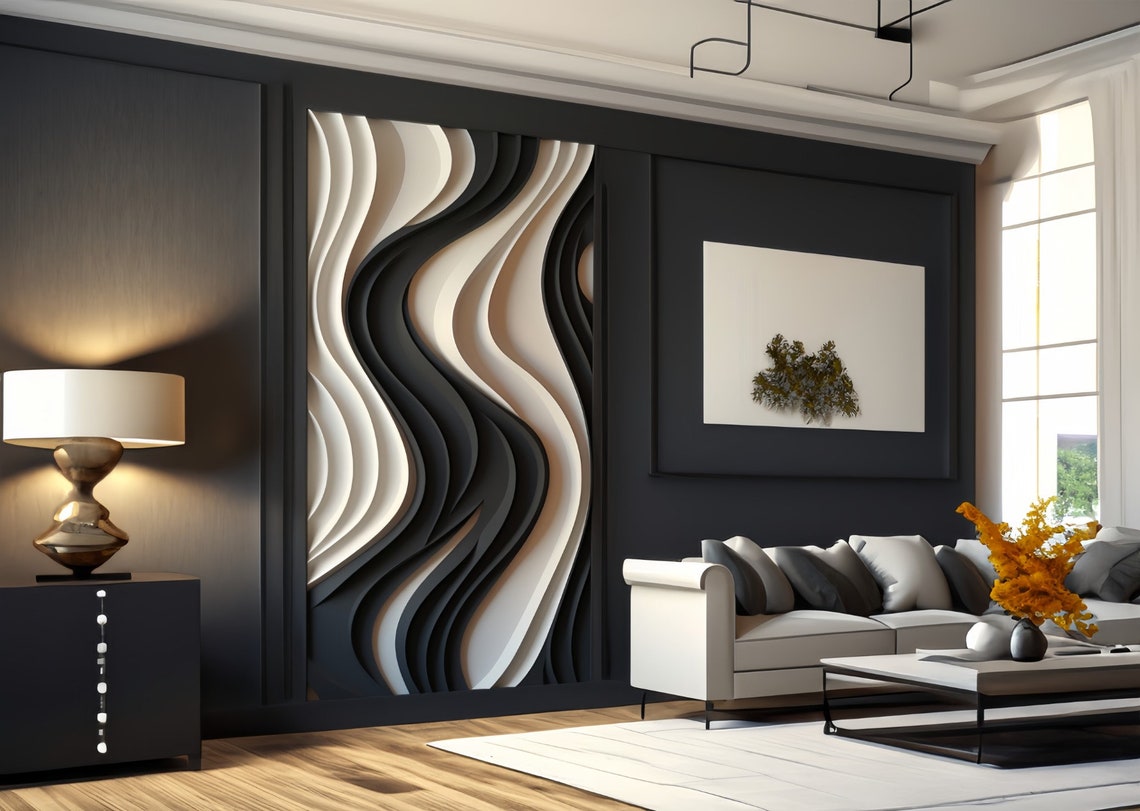 xx-Wave Strip Decorative Woode - Home Decor Vision Board ulasan dan harga