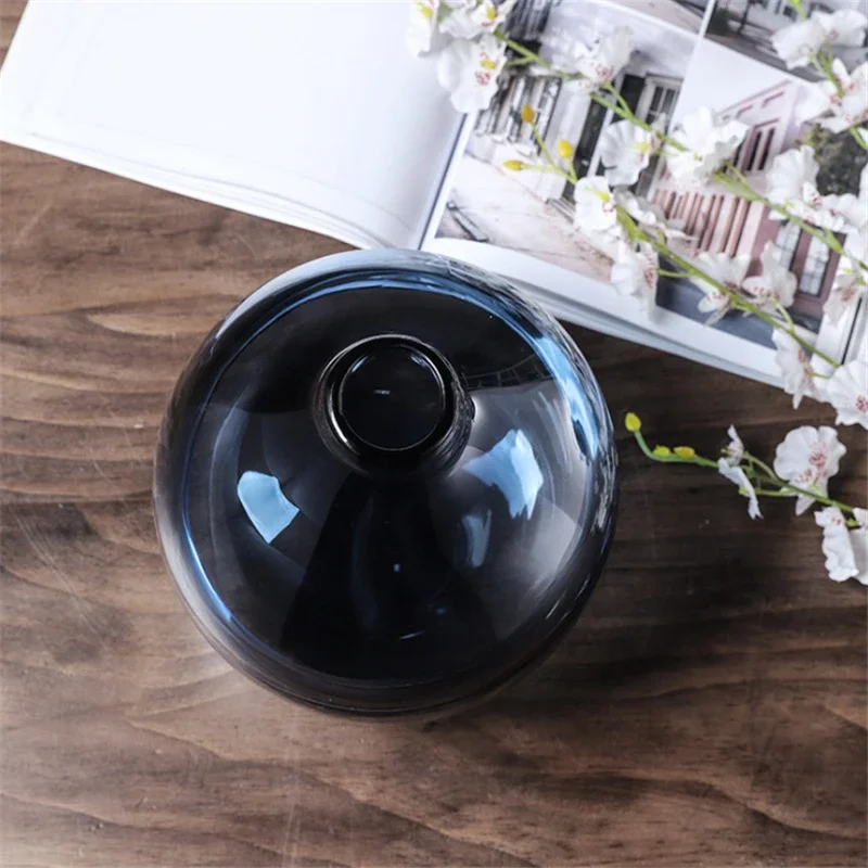 Minimalist Blue Black Glass Va - Glass Vase Nordic ulasan dan harga