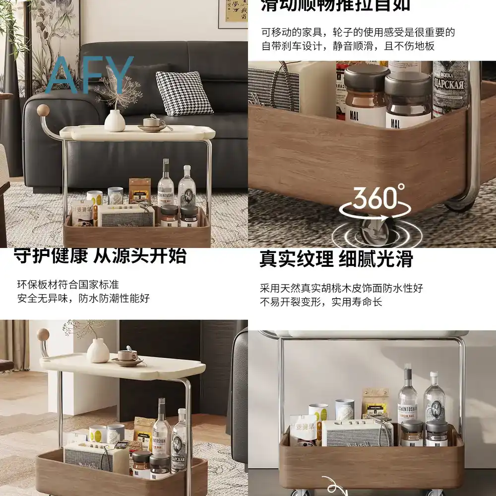 Vintage Style Mobile Side Tabl - Home Decor On Wheels ulasan dan harga