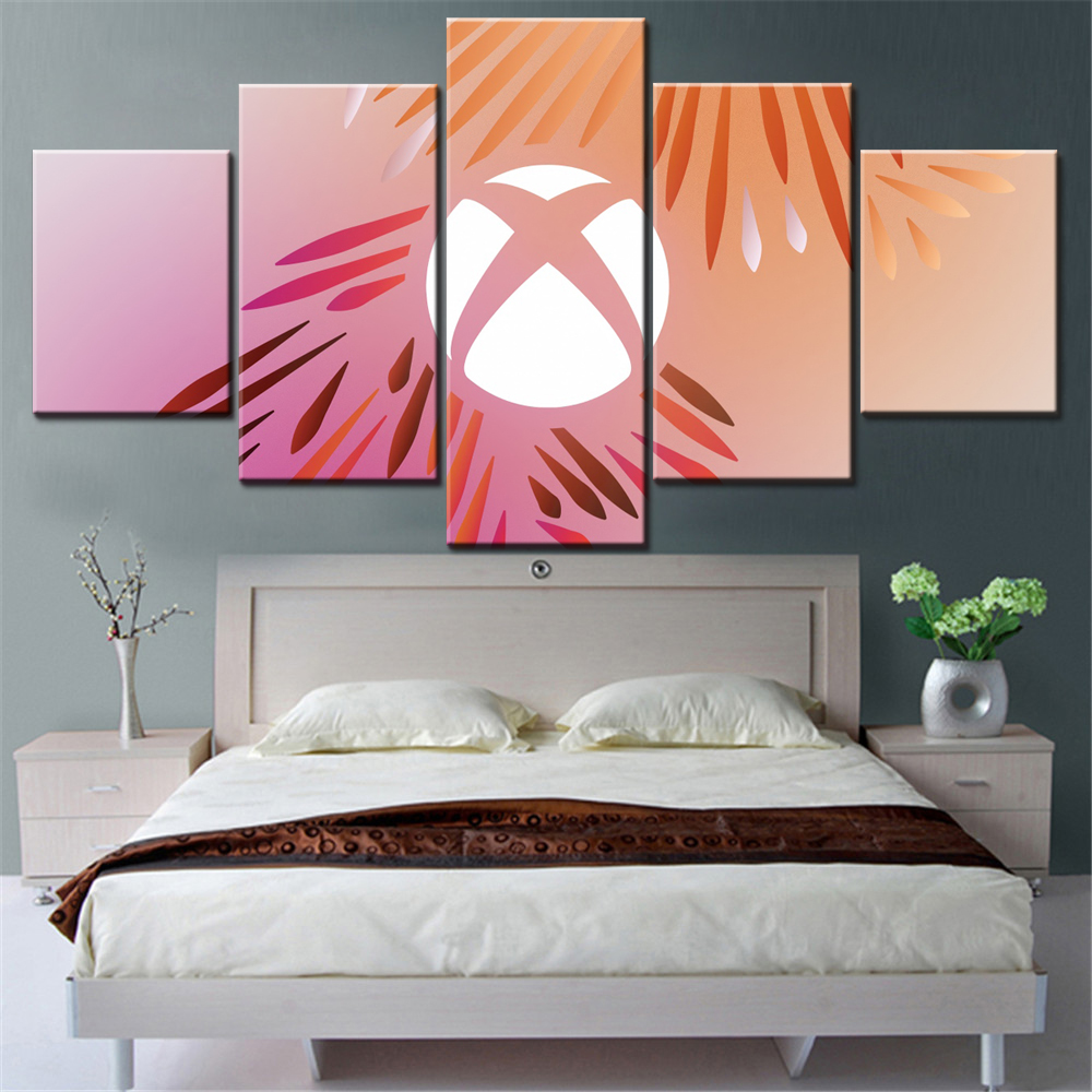 5 Pieces Canvas Wall Arts Post - Home Decor Xbox Games ulasan dan harga