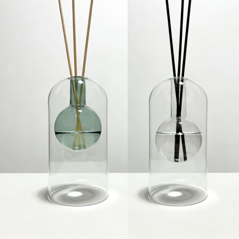 Ins Nordic U-shaped Double Wal - Glass Vase Nordic ulasan dan harga