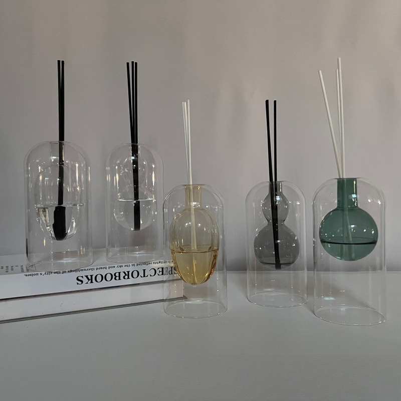 Ins Nordic U-shaped Double Wal - Glass Vase Nordic ulasan dan harga