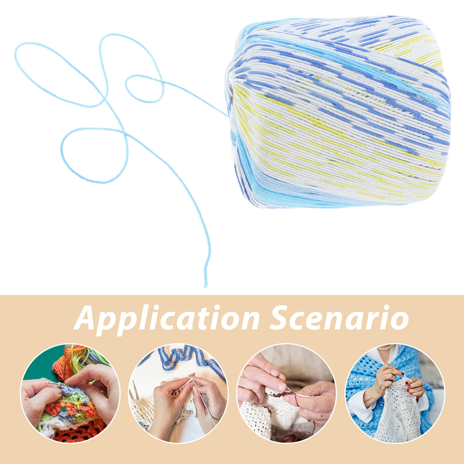 Soft Cotton Crochet Yarn 1 Rol - Yarn Home Decor ulasan dan harga
