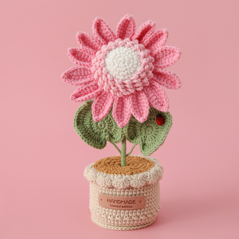 Creative Woven Large Sunflower - Yarn Home Decor ulasan dan harga