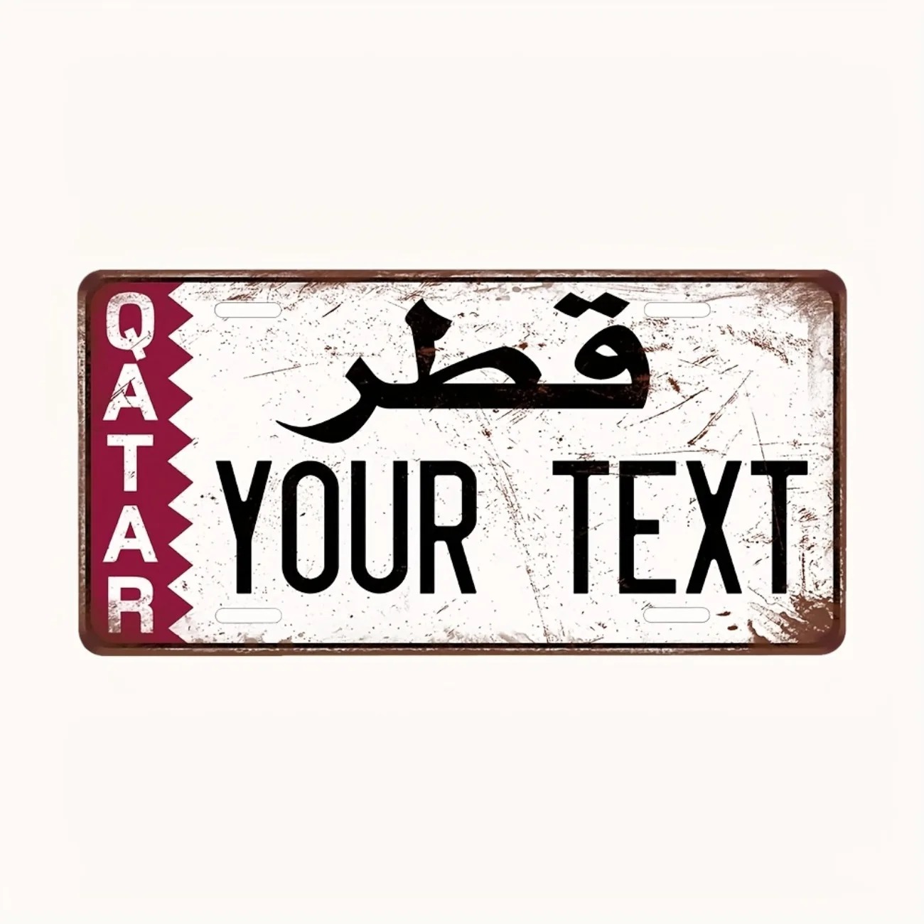 Custom Qatar Aluminum License  - Home Decor Qatar ulasan dan harga
