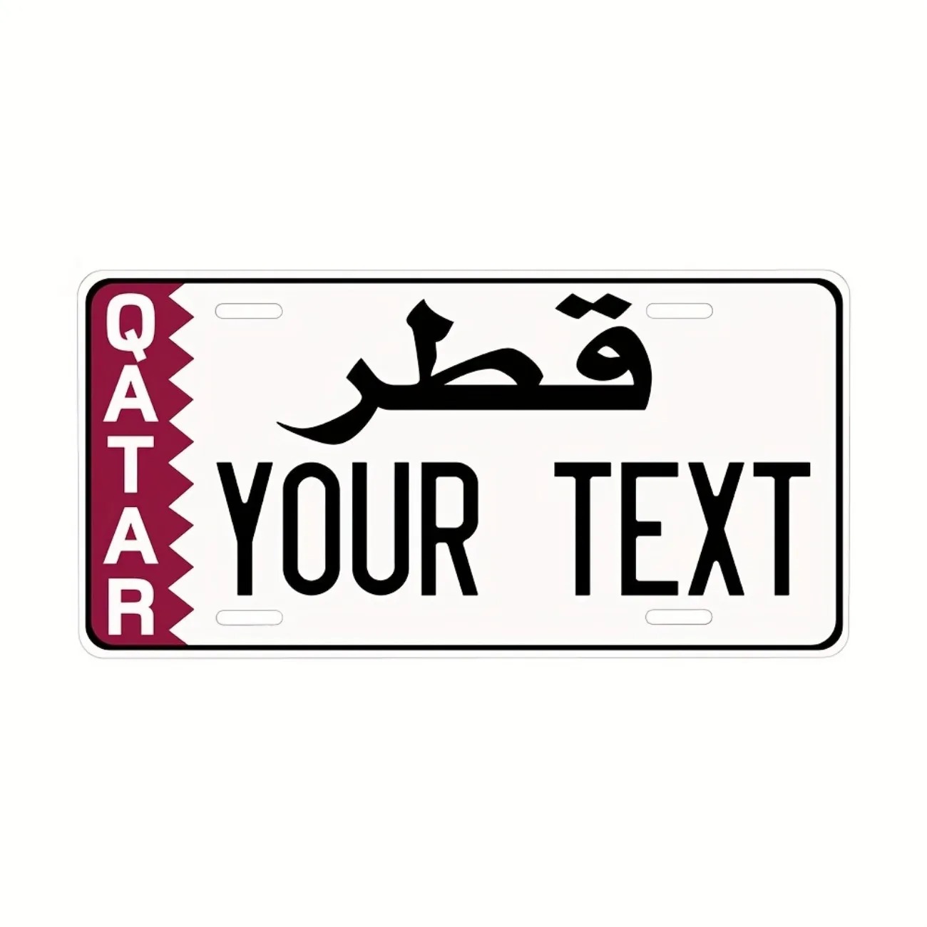 Custom Qatar Aluminum License  - Home Decor Qatar ulasan dan harga