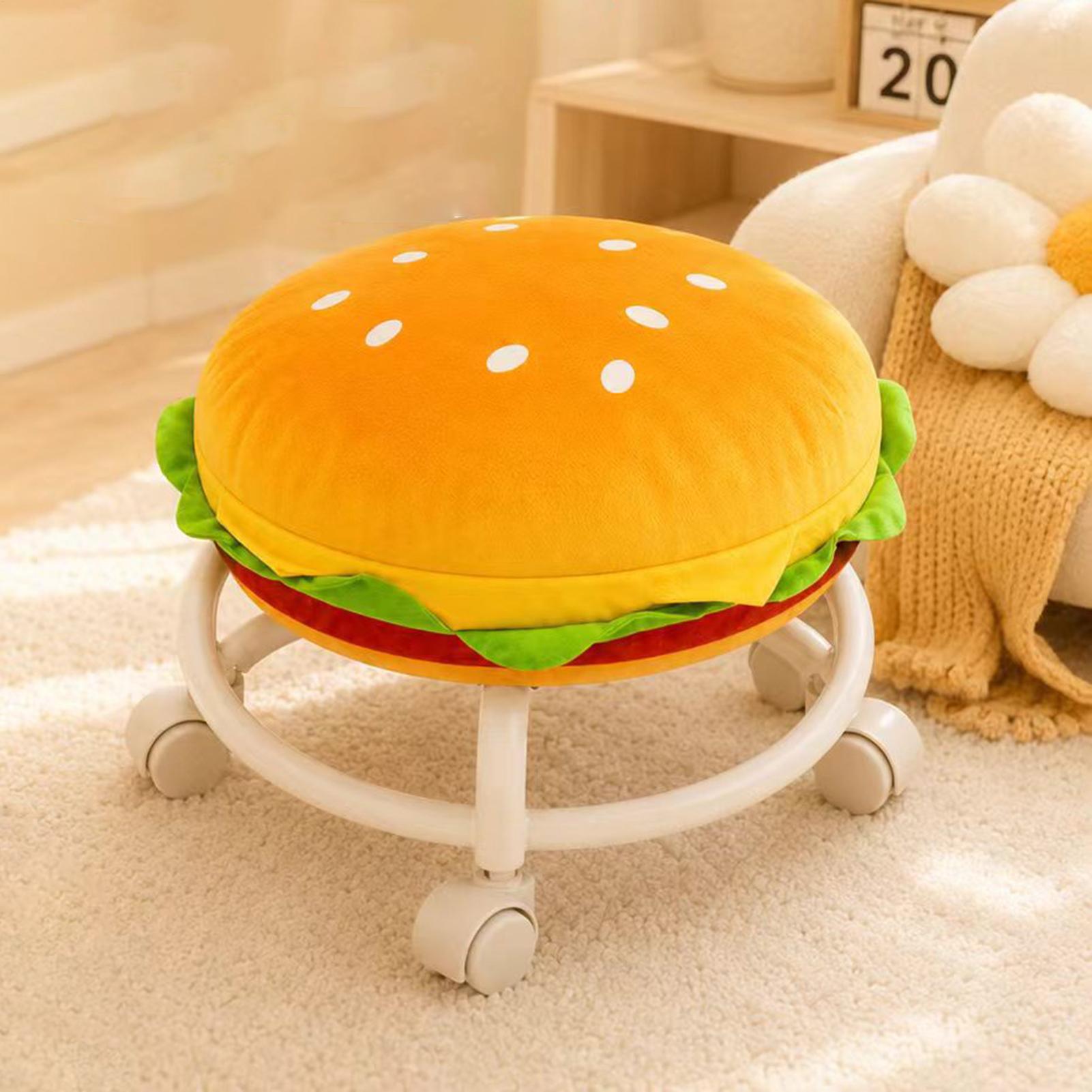 Stool With Wheels Hamburger Co - Home Decor On Wheels ulasan dan harga