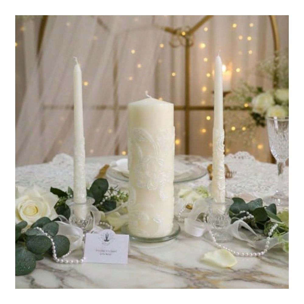 Inch High Cream Wedding Unity  - Home Decor Event ulasan dan harga