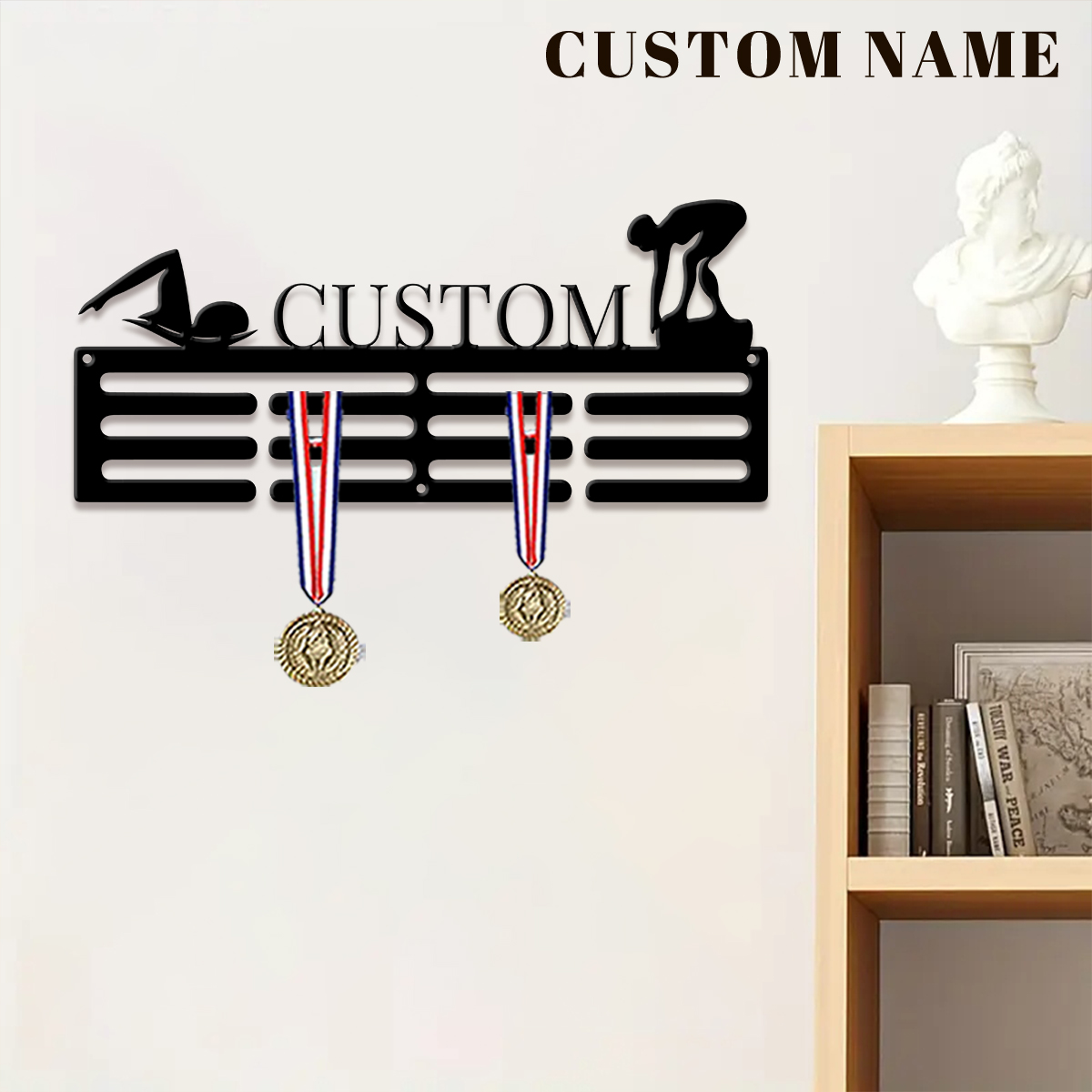 1pc Custom Swimming Metal Meda - Home Decor Xmas ulasan dan harga