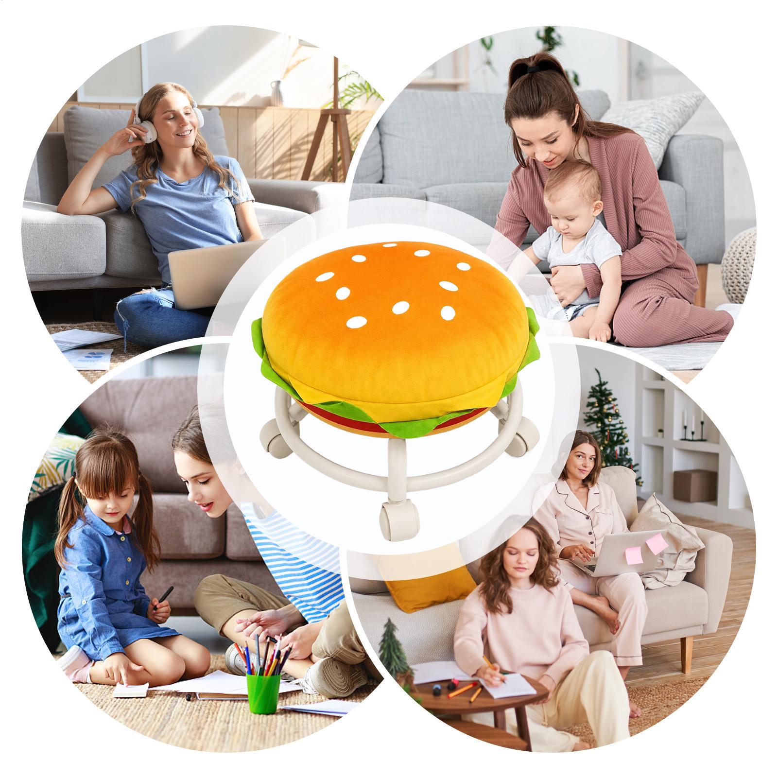 Stool With Wheels Soft Cute Co - Home Decor On Wheels ulasan dan harga
