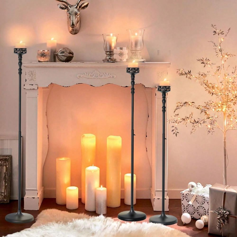 Adjustable Metal Taper Candle  - Home Decor Event ulasan dan harga