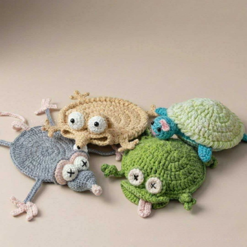 Creative Crochet Lizard Coaste - Yarn Home Decor ulasan dan harga