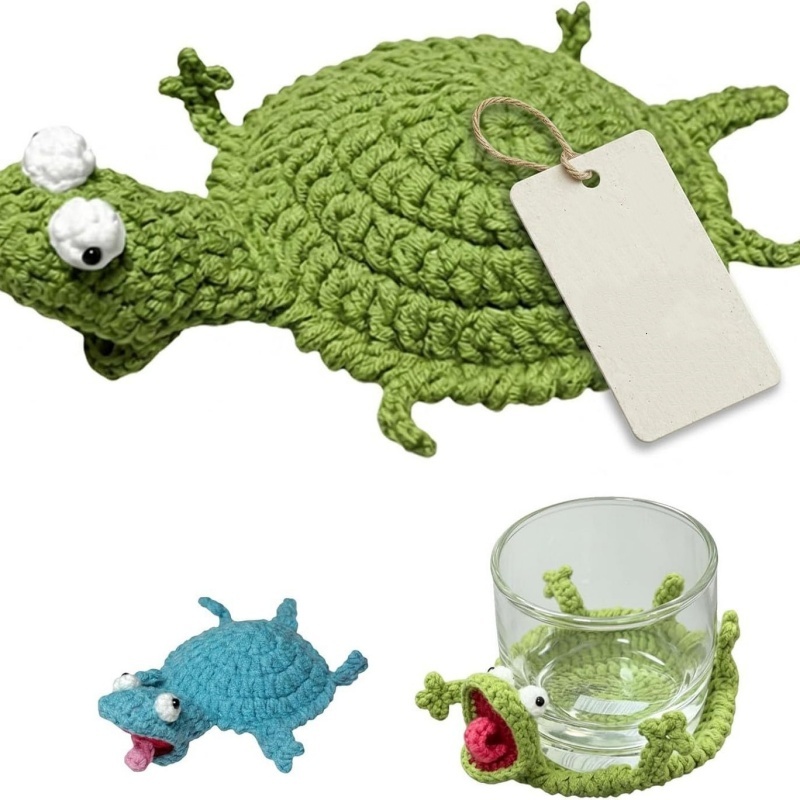 Creative Crochet Lizard Coaste - Yarn Home Decor ulasan dan harga