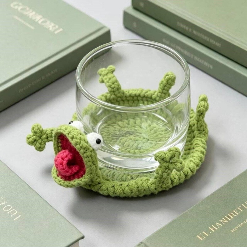 Creative Crochet Lizard Coaste - Yarn Home Decor ulasan dan harga