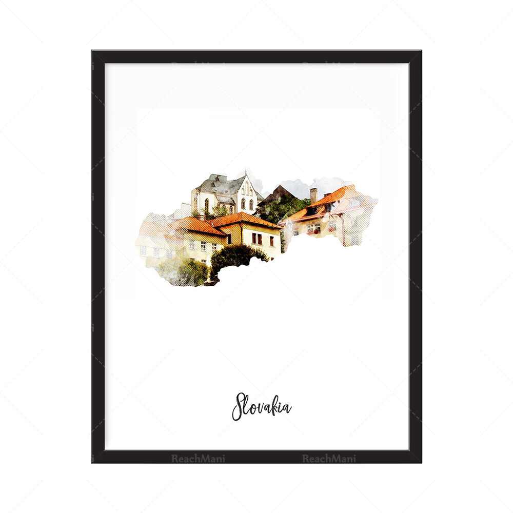 Impression de carte aquarelle  - Home Decor Qatar ulasan dan harga
