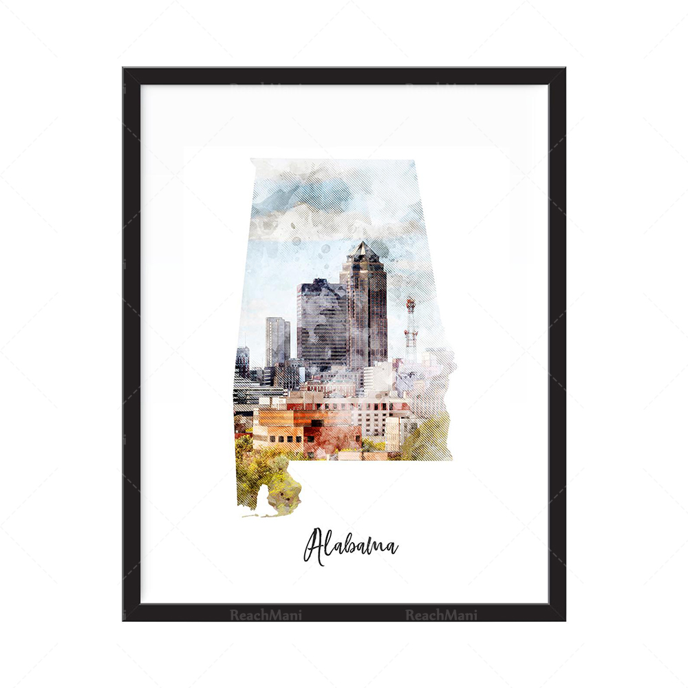 Impression de carte aquarelle  - Home Decor Qatar ulasan dan harga