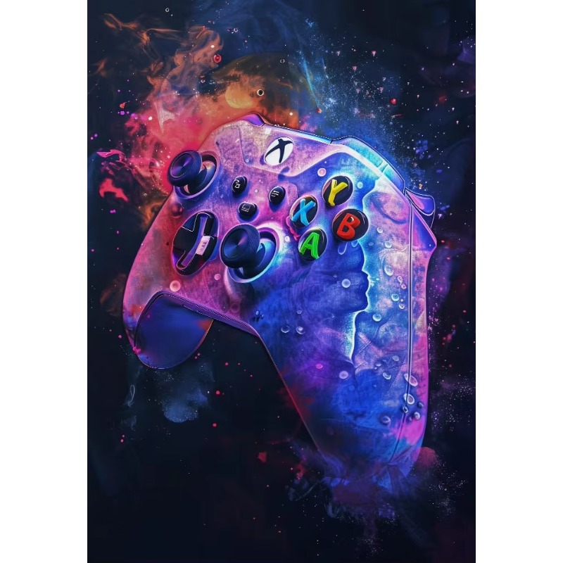 Watercolor Neon Video Game Pos - Home Decor Xbox Games ulasan dan harga