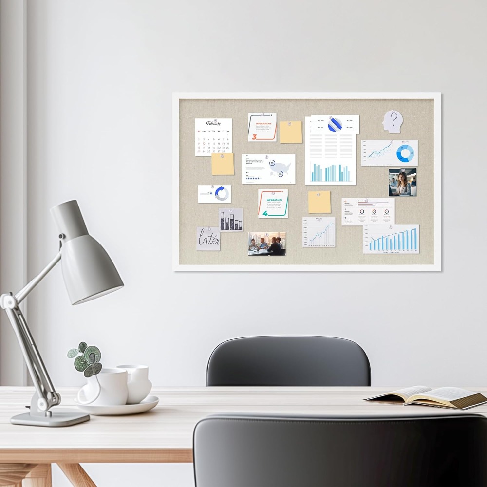 Cork Board 30x20 Inches Linen  - Home Decor Vision Board ulasan dan harga