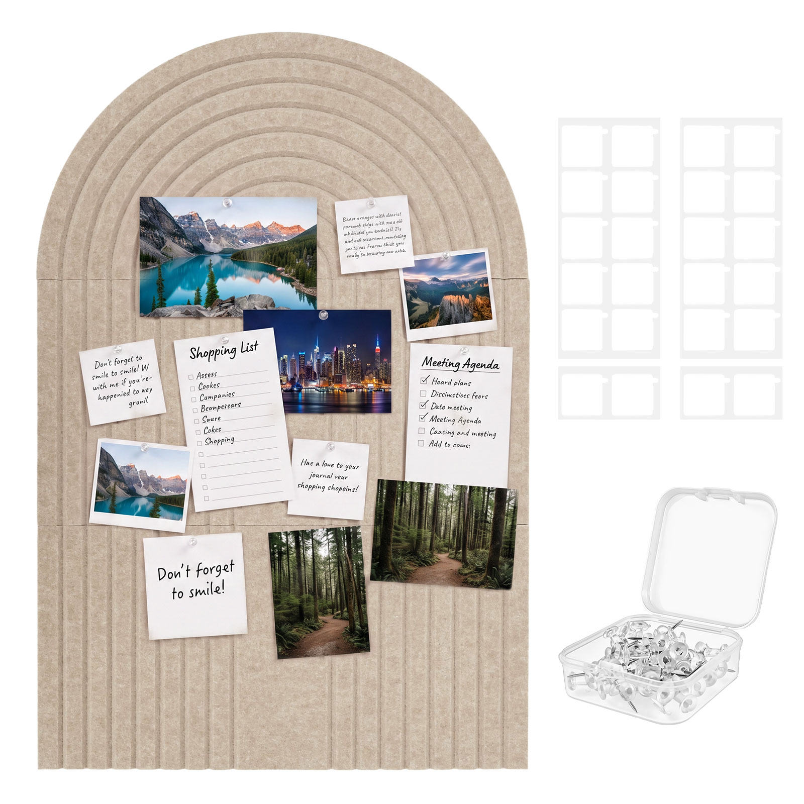 Large Arched Felt Bulletin Boa - Home Decor Vision Board ulasan dan harga