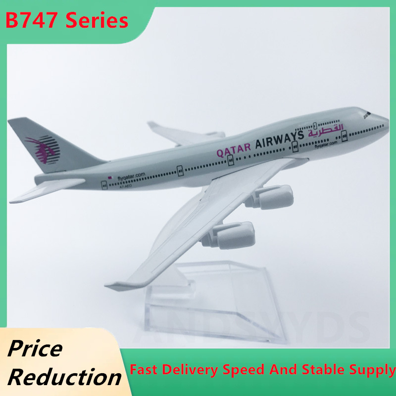 16cm Alloy Metal B747 Qatar Ai - Home Decor Qatar ulasan dan harga