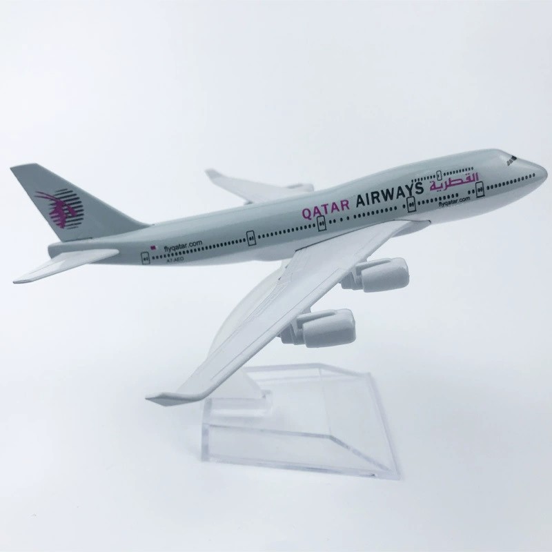 16cm Alloy Metal B747 Qatar Ai - Home Decor Qatar ulasan dan harga