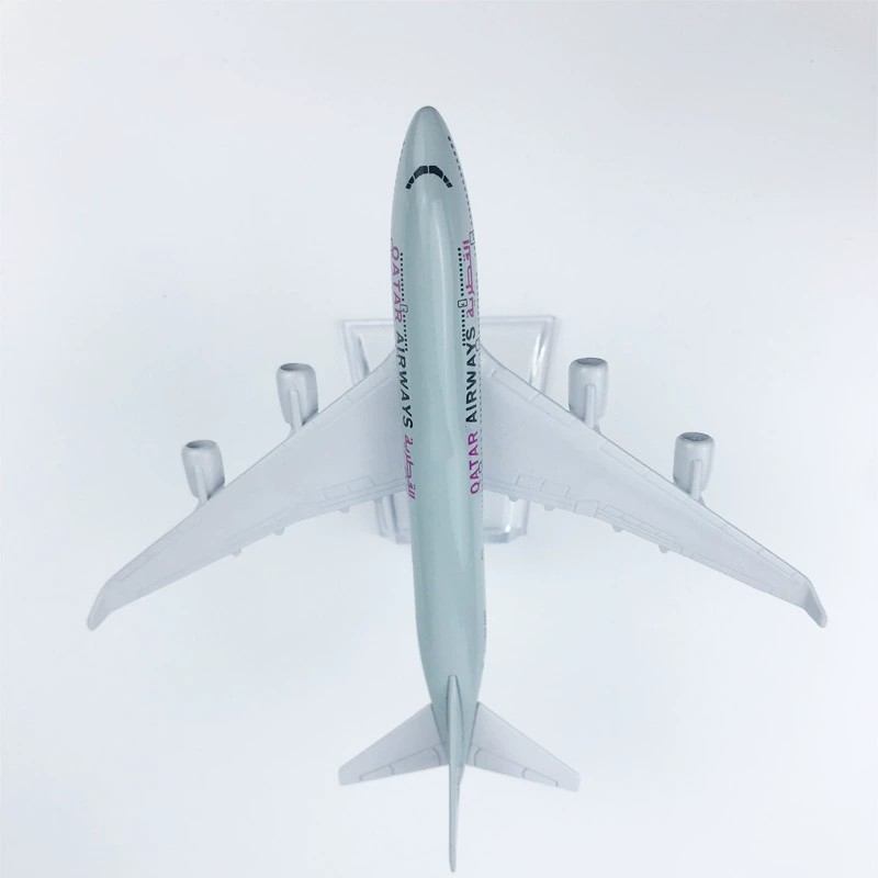 16cm Alloy Metal B747 Qatar Ai - Home Decor Qatar ulasan dan harga