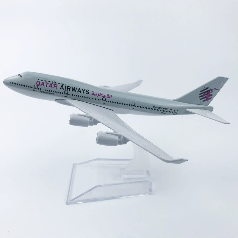 16cm Alloy Metal B747 Qatar Ai - Home Decor Qatar ulasan dan harga