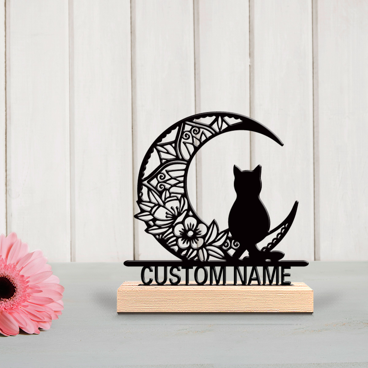 1pc Abstract moon cat Personal - Home Decor Statue ulasan dan harga