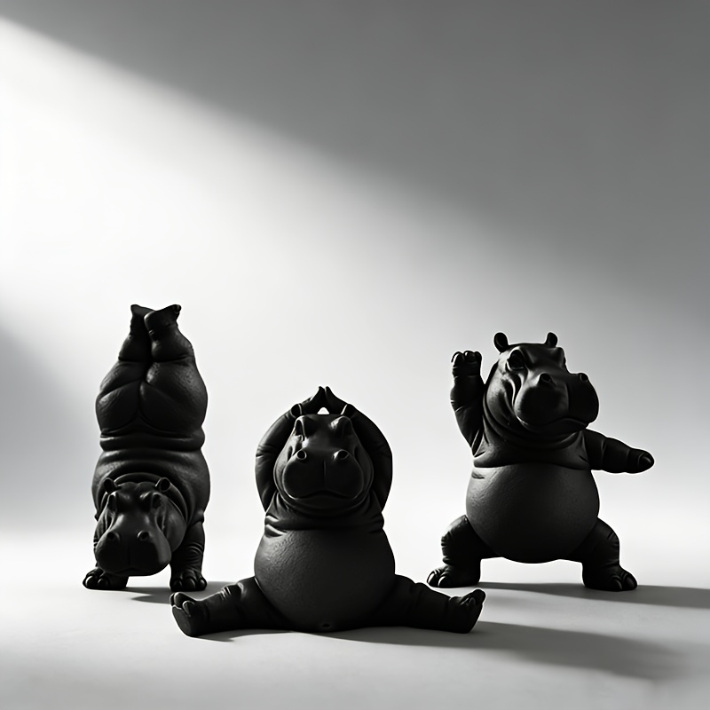 1 X Hippo Statue Ornament - Du - Home Decor Enthusiast ulasan dan harga