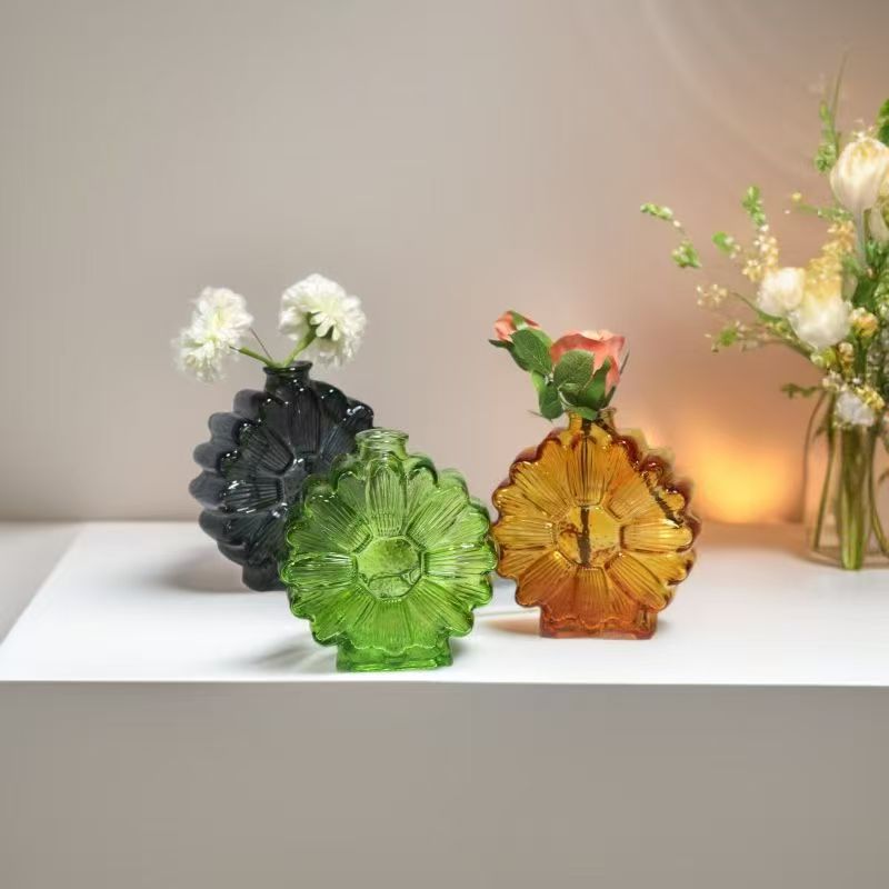 Simple Stained Glass Vase Hydr - Glass Vase Nordic ulasan dan harga