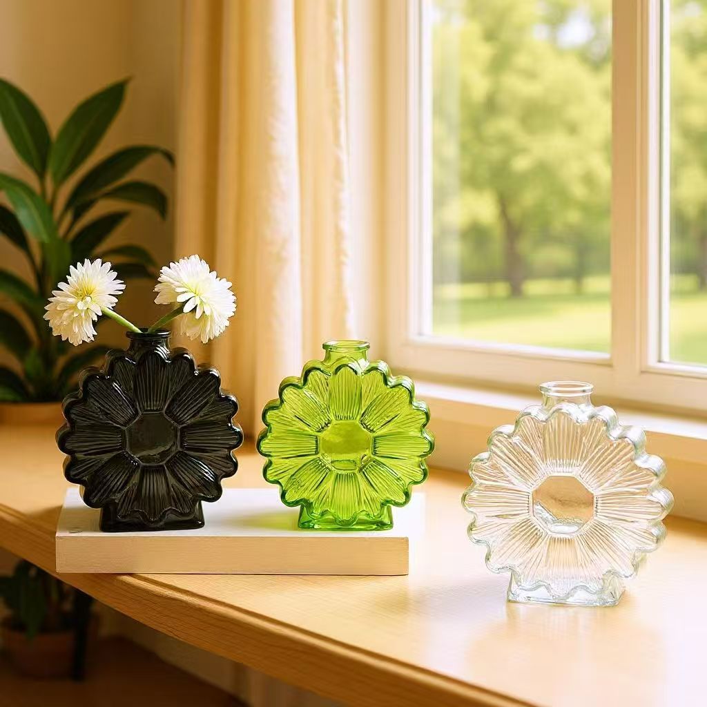 Simple Stained Glass Vase Hydr - Glass Vase Nordic ulasan dan harga